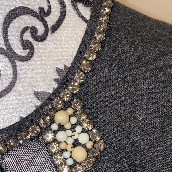 3/$45 Cabi The Glitz Sleeveless Top Embellished Neckline Size 4 Style #508 - Picture 7 of 15